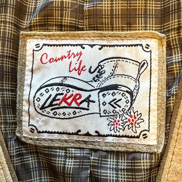 BEIGE GENUINE LEATHER VEST  SZ M - Picture 9 of 12